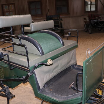 Schwere Wagonette Kutsche E. Wiez Zweispänner Scheibenbremsen E. Wiez Schwere Wagonette