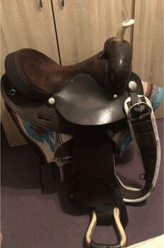 Komplettset Kurzer Western Sattel Big Horn Roundskirt kurze Auflage, Big Horn  1504, Carina Bernhardt, Western Saddle, Solingen 