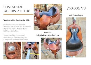 Westernsattel Continental, Continental  184, Saskia Rogge , Western Saddle, Obersontheim