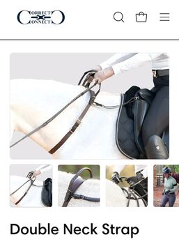 Correct Connect double neck strap - XF, Black Size: XF  Colour: Black, Correct Connect  Correct Connect double neck strap - XF, Black Size: XF  Colour: Black, Sonja Helwick , Tack Locker, Reigate