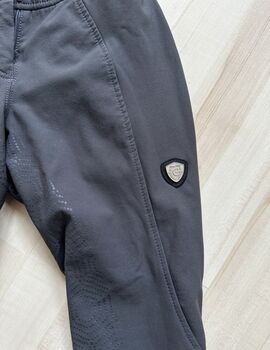 Covalliero Damen Reithose Silikonvollbesatz HIGHWAIST dunkelgrau mit Handytasche Cavalliero 