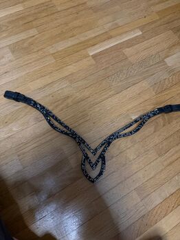 Crownhorse Stirnriemen dunkelgrau/ schwarz Crown Horse 