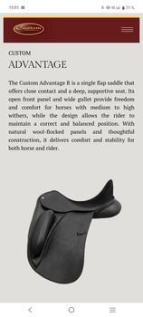 Custom Advantage Dressursattel 17,5 Zoll Custom Steffens Advantage 