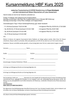 Die letzte Chance im Norden HORSE bodyforming mit Franz Grünbeck  Seminar 