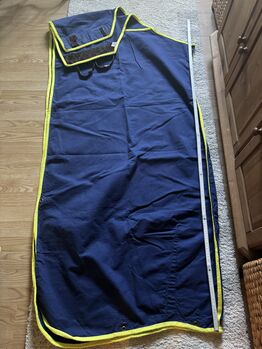 Decke blau gelb 140 cm, Stefanie , Pferdedecken, Miesbach