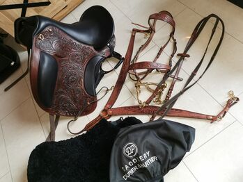 Deuber El Campo Shorty ⚜️ Arte Flower ⚜️S2 /17.5 ⚜️Havanna Braun/Schwarz ⚜️ w. NEU, Deuber El Campo, Selina M. , Baroque Saddle, Rödermark