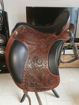 Deuber El Campo Shorty ⚜️ Arte Flower ⚜️S2 /17.5 ⚜️Havanna Braun/Schwarz ⚜️ w. NEU Deuber El Campo