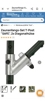 Diagonalhülsen, Weidezaun  Serie Safe , Christina , Weidezaunzubehör, Filsum