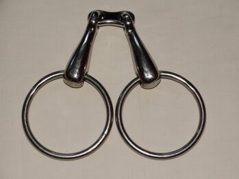 Doppeltgebrochenes Wassergebiss 14 cm massiv Gebiss für Trense 2 cm dick Platte doppelt gebrochen, Anne, Horse Bits, Wahrenholz