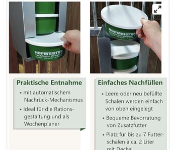 Futterschalen-Spender und Rationsplaner, für Schalen 2 Liter Hofmeister  Futterschalen-Spender und Rationsplaner, für Schalen 2 Liter