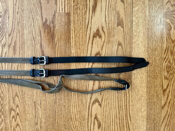 Draw Reins- Brown Leather & Cotton Webbing