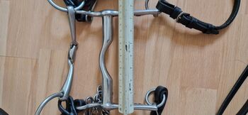 Dressur Kandare mit 2 Sprenger Gebissen, 14,5 aus hochwertigem Leder