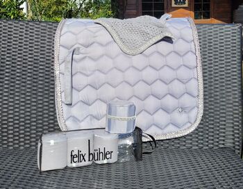 Dressur-Set Hellgrau, Showmaster, Linda, Dressage Pads, Berg bei Neumarkt