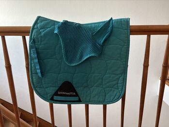 Dressurschabracke türkis mit Fliegenohren, Olivia, Dressage Pads, Esslingen