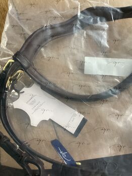 Dyon Kentucky Strickreithalfter Leder Braun Full Kentucky  Rose Noseband Bridle Brown Full