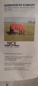 EKZEMERDECKE komplett NICE horse tec system - Größe 145 - Farbe silber - NEU, NICE horse tec system  Ekzemer Decke Komplett, Kristin Hilf , Horse Blankets, Sheets & Coolers, Pommelsbrunn