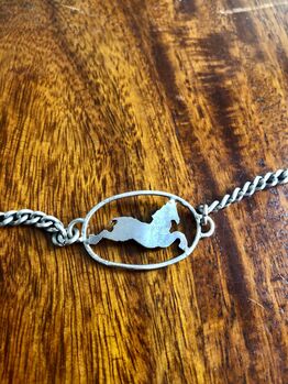 Einzigartiges Vintage-Silberarmband mit Pferdemotiv, Maia, Equestrian Jewelry, Berlin