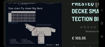 Ekzemerdecke/Fliegendecke Presteq Smart Protection 165 cm Presteq Presteq Smart Protection Big Neck 165 cm