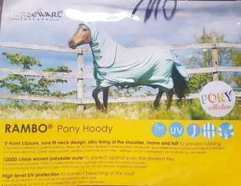 Ekzemerdecke Horseware Rambo Hoody Pony in 110 cm mit Fliegenmaske, Horseware, Annalena Schulz , Fliegenschutz, Brakel