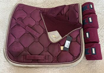 Equestrian Stockholm Set Cob, Equestrian Stockholm  Merlot Crystal Gold, Lara Weber , Dressage Pads, Andernach