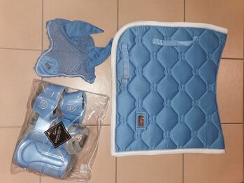Equestrian Stockholm Set * Parisian Blue * Schabracke DR FULL & Fliegenhaube & Gamaschen S+M Equestrian Stockholm 