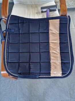 Equiva Schabracke Dressur blau rosegold dl dr, Equiva, K. Werner, Dressage Pads, Westerwalsede