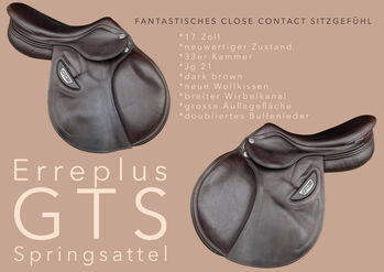 Erreplus GTS Springsattel, dark brown, Erreplus GTS, Lia, Jumping Saddle, Jestetten