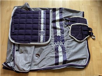 Eskadron Classic Sports 2018 Set WB DL Silver Pearl/Plum, Eskadron  Classic Sports HW 2018, Anja Gersch, Dressage Pads, Berlin 