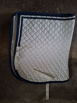 Eskadron Dressurschabracke Lang Weiß mit dunkelblauem Rand - Wegen Umstieg auf Westernreiten, Michelle wilms , Dressage Pads, Utzenaich 