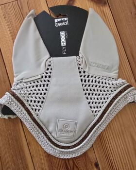 Eskadron Fliegenhaube Platinum tan taupe Leather Pony, Eskadron Platinum, Pferdi, Fliegenschutz, Ponitz