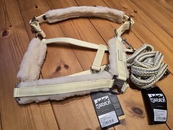 Eskadron Halfter Full FauxFur sunflower, Eskadron Platinum, Pferdi, Kantary, Ponitz