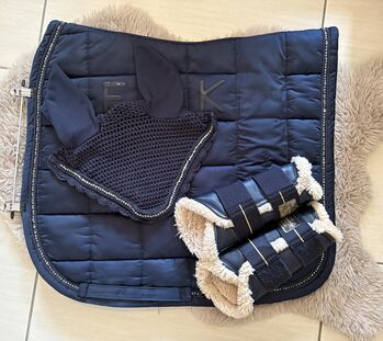 Eskadron Platinum Pure Crystal Glossy Set Mattgloss Schabracke Haube Gamaschen DL, Eskadron Platinum Pure Crystal, Leon, Dressage Pads, Nürnberg 