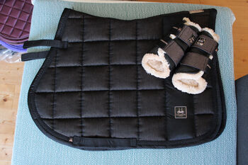 Eskadron Schabracke Schwarz glitter VS + passende gamaschen in S, Eskadron , Alex , Dressage Pads, Köln 