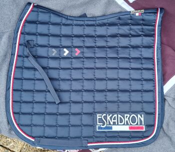 Eskadron Schabracke  crystal DL navy mit glitzer Steinen Logo gebraucht, Eskadron  Crystal, Bettina Behrend , Dressage Pads, Neu-Eichenberg