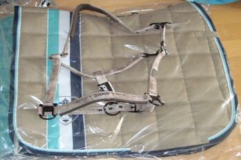 Eskadron Schabracke Big Square Taupe Iceblue VS, Eskadron Big Square Vielseitigkeit, >Nordic Horse<, Dressage Pads