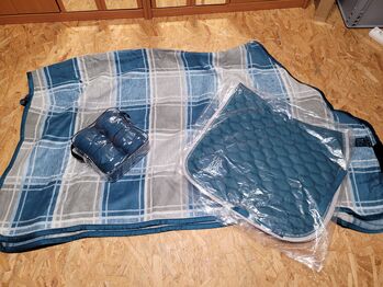 Eskadron Set Teal Blue NEU Dralon Decke Schabracke Bandagen, privat, Dressage Pads, friedrichsthal