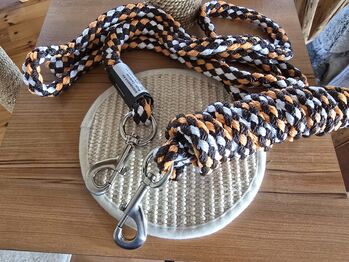 Eskadron Strick Papaya braun weiß Karabiner, Eskadron Classic Sport , Pferdi, Stricke, Ponitz