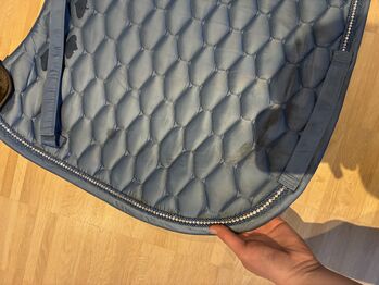 ESKADRON Vintageblue Schabracke DL Platinum Vintage Blue Satteldecke DR blau Dressur Glitzer Eskadron Glossy Vintageblue Platinum