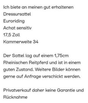 Euroriding Achat sensitiv 17.5 DR Euroriding  Achat sensitiv Skyline 