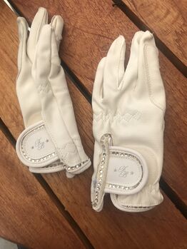 Felix Bühler weiße Handschuhe Größe XXS, Felix Bühler, Finja, Riding Gloves, Rheurdt