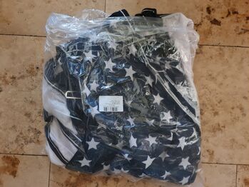 Fliegendecke Stars mit Kreuzgurtung Paddockdecke USG 165cm, USG, Juliane, Horse Blankets, Sheets & Coolers, Bayreuth 
