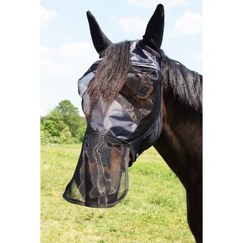 Fliegenmaske "Apollo" stabile Fliegenmaske mit Ohren- und Nüsternschutz, german-riding Fliegenmaske Große Cop, Una (Horse-design), Fly & Insect Control, Rot am See