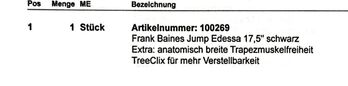 Frank Baines Springsattel -Neuwertig Frank Baines  Edessa 