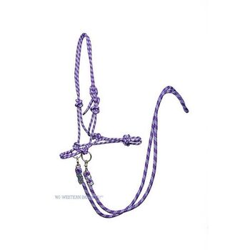 Free Riding Knotenhalfter mit Zügel - Purple/ Lila Knotenhalfter gebisslos SONDERANGEBOT Free Riding Knotenhalfter mit Zügel