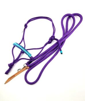 Freespirit Strassknotenhalfter mit Strick VIOLETT, Maya (Swisshorseshop), Halters, Frauenfeld