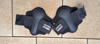 Gamaschen Warmblut schwarz hinten Größe M, An Be, Tendon Boots, Lorch