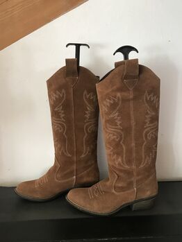 Coole Westernboots Wildleder - neuwertig Gr 41, Zign, E. Bayer, Riding Boots, Würzburg 