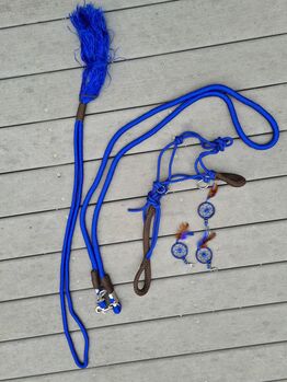 Knotenhalfter Set blau, QHP Liberty, Melanie , Halters, Nidderau 