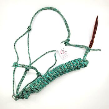 GKH Professional Rope Helix Gleitring Knotenhalfter CAMOUFLAGE mit Bodenarbeitsseil, Maya (Swisshorseshop), Kantary, Frauenfeld