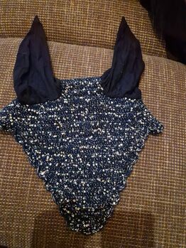 glitzer fliegenmütze haube Ohren blau wb full, K. Werner, Fliegenschutz, Westerwalsede